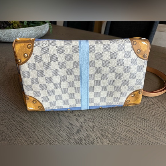 Louis Vuitton Damier Azur Canvas Summer Trunks Speedy Bandouliere - Picture 7 of 7